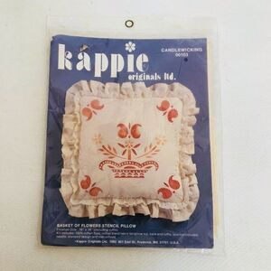 Kappie Originals Pillow Basket of Flowers Stencil
